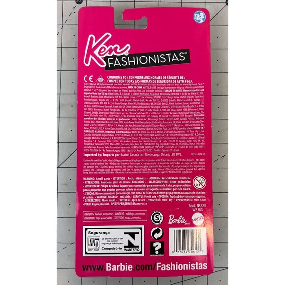 Ken Doll Fashionistas 2010 Plaid Jacket Evening Wear Valentines Day New W3163 - Picture 3 of 4